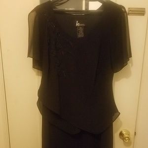 💚Black formal dress